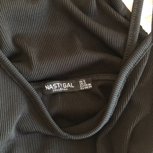 Black Ribbed Bodysuit by Nasty Gal - Picture 2 of 3